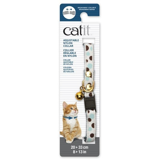 Catit Collar Breakaway Remache Dorado, Lunares