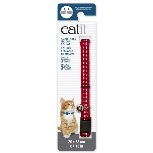 Catit Collar Breakaway Reflectante, Rojo