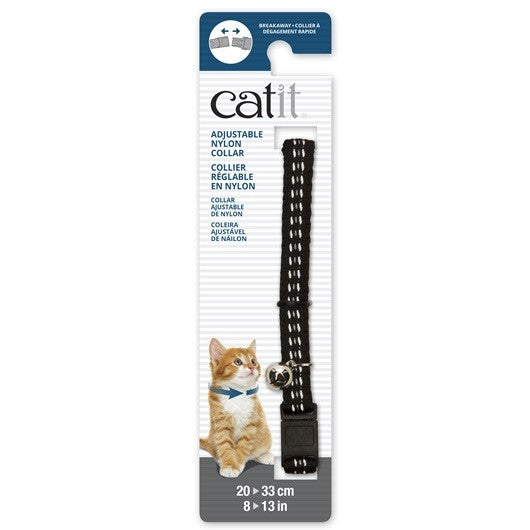 Catit Collar Breakaway Reflectante, Negro