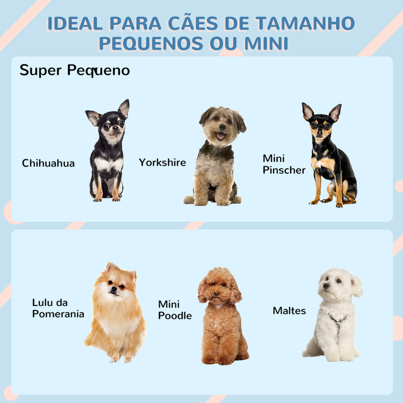 Casa para cães pequenos com respiradouros resistente para uso interno e externo 59x75x66 cm Azul e cinza