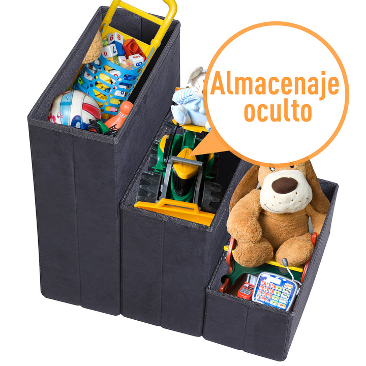 Escada para cães e gatos 3 etapas dobráveis com armazenamento destacável de 50 cm de altura