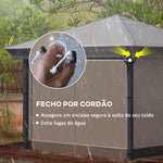 Cobertura Protetora para Pérgolas 3x3 m Cobertura Impermeável para Pérgola Capa Protetora de Pérgolas para Proteção contra a Intempérie Transparente