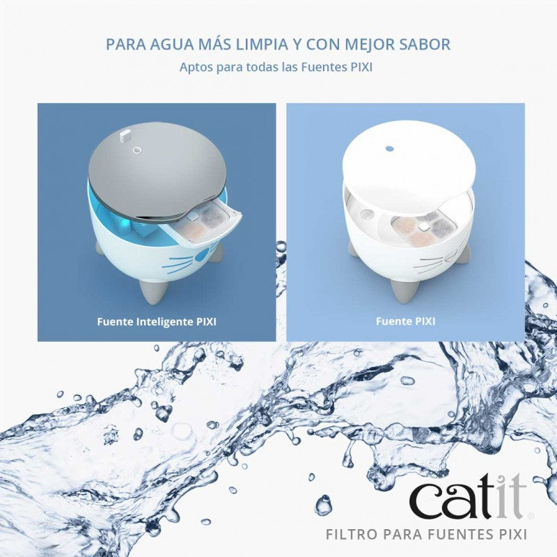 Catit PIXI Filtros para Fuentes, Pack de 3 uds