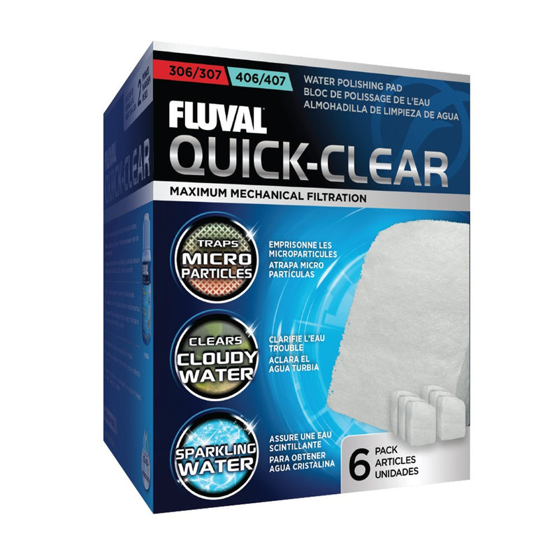 Fluval Quick Clear Foamex Fino 307/407, 6uds