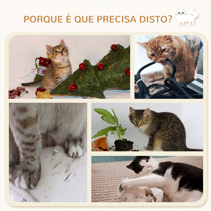 Prateleiras de Escalada para Gatos de Parede Conjunto de Prateleiras para Gatos 4 Peças com Rede Bola Plataformas de Saltar Poste de Sisal e Escada 84,5x19x54 cm Cinza e Bege