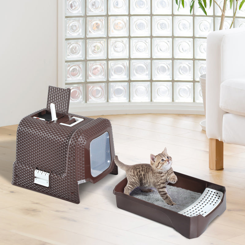 WC Gatos Caixa areia para gato PRO 54 x 42 x 41 cm com acessórios extra