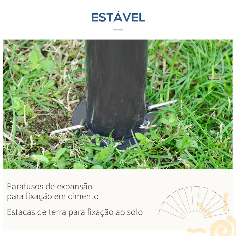 Pérgola de Jardim Hexagonal 4x4m Pérgola de Exterior com Teto Duplo de Ventilação 6 Telas Mosquiteiras com Zíper para Festas Pátio Cáqui