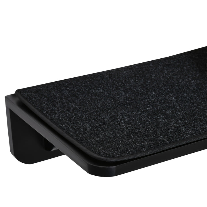 Árvore para Gatos de Parede com 3 Plataformas Almofada Removível e 2 Postes de Arranhar de Juta Torre para Escalar 63x28x93,5cm Preto e Bege