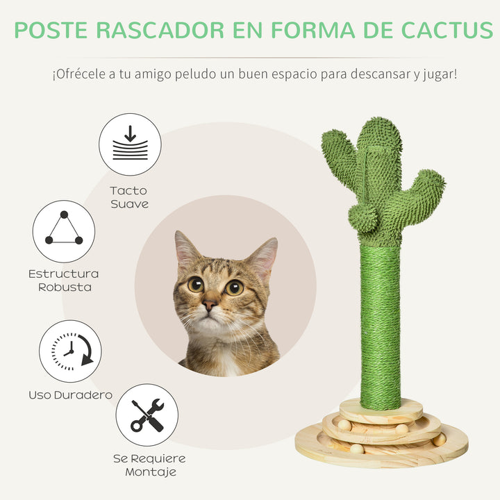 Arranhador Gato em Forma de Cactus  Verde