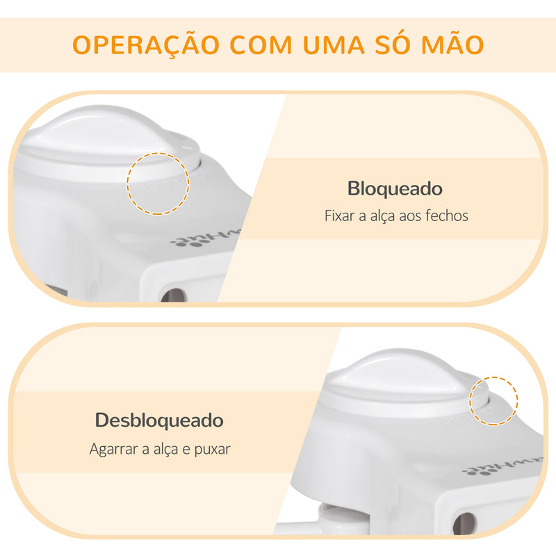 Barreira de Segurança para Cães Extensível 0-150cm Porta de Proteção Retrátil para Animais de Estimação Barreira para Escadas e Corredores Liga de Alumínio 165x10,7x85cm Branco