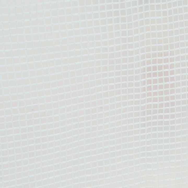 Estufa tipo Túnel 450x200x200 cm Estufa de Jardim com Porta Enrolável e 6 Janelas Cobertura de PE 140 g/m² Anti-UV Estrutura de Metal para Cultivo de Plantas Verduras Branco