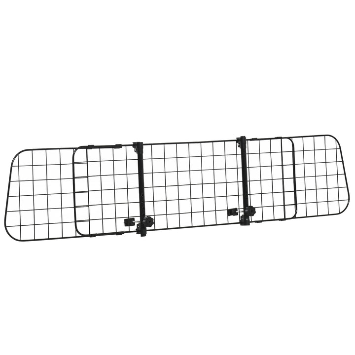 Grade de Segurança de Carro para Cães Extensível Universal Grade de Segurança para Cães com Largura Ajustável 91-152x30cm Preto