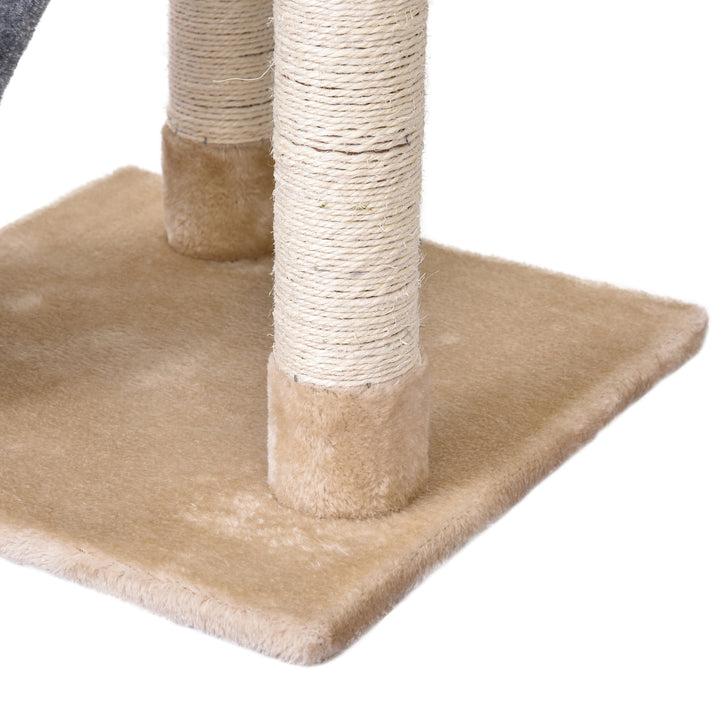 Árvore Raspador para Gatos Caverna Brinquedo Suspenso e Rampa 40x40x98 cm