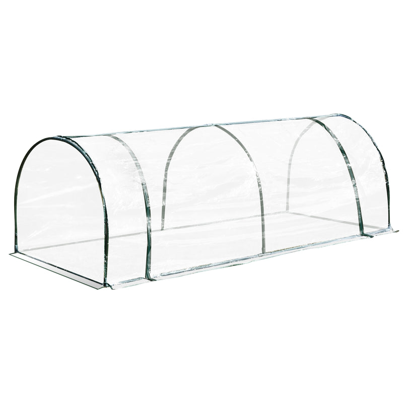 Estufa transparente para jardim ou terraço para cultivo de plantas e flores com porta zip 250x100x80cm PVC